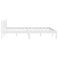 Cadre de lit Blanc Bois de pin massif 140x190 cm
