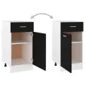 Armoire de plancher à tiroir Noir 40x46x81,5 cm Aggloméré