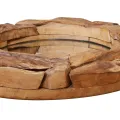 Miroir décoratif Teck 60 cm Rond