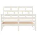 Cadre de lit Blanc Bois massif 140x200 cm