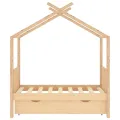 Cadre de lit d'enfant avec tiroir Bois de pin massif 70x140 cm