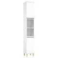 Ensemble de meubles salle de bain 3 pcs blanc bois d'ingénierie
