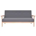 Ensemble de canapés 3 pcs Tissu Gris foncé