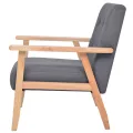 Ensemble de canapés 3 pcs Tissu Gris foncé