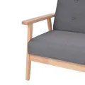 Ensemble de canapés 3 pcs Tissu Gris foncé