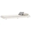 Cadre de lit Blanc 75x190 cm Bois de pin massif