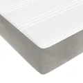 cadre de lit et matelas Gris clair 180x200cm Velours