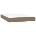 Matelas de lit à ressorts ensachés Taupe 120x200x20 cm Tissu