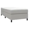 cadre de lit Gris clair 90x190 cm Tissu