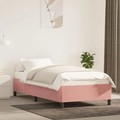 Cadre de lit Rose 90x200 cm Velours