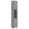 Armoire de salle de bain Gris béton 30x30x183,5 cm Aggloméré