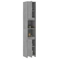 Armoire de salle de bain Gris béton 30x30x183,5 cm Aggloméré