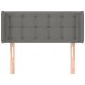 Tête de lit avec oreilles Gris foncé 93x16x78/88 cm Tissu