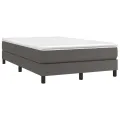 cadre de lit avec matelas Gris 120x200 cm Similicuir