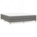 cadre de lit Gris foncé 160x200 cm Tissu