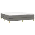 cadre de lit Gris foncé 160x200 cm Tissu
