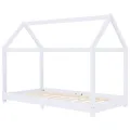 Cadre de lit d'enfant Blanc Bois de pin massif 70x140 cm