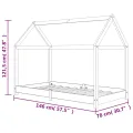 Cadre de lit d'enfant Blanc Bois de pin massif 70x140 cm