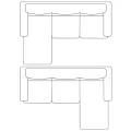 Canapé sectionnel à 3 places cuir synthétique blanc
