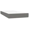 cadre de lit avec matelas Gris foncé 100x200cm Tissu