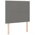 cadre de lit avec matelas Gris foncé 100x200cm Tissu