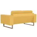 Canapé à 2 places Tissu Jaune