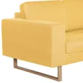 Canapé à 2 places Tissu Jaune