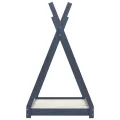 Cadre de lit d'enfant Gris Bois de pin massif 70x140 cm