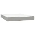 cadre de lit avec matelas Gris clair 140x190cm Tissu