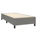 cadre de lit avec matelas Gris foncé 100x200cm Tissu