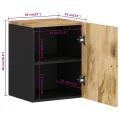 Armoire de salle de bain murale 38x33x48cm bois massif manguier
