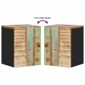 Armoire de salle de bain murale 38x33x48cm bois de récupération