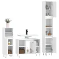 Ensemble de meubles salle de bain 3 pcs blanc bois d'ingénierie