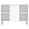 Ensemble de meubles salle de bain 3 pcs blanc bois d'ingénierie