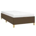 Cadre de lit Marron foncé 100x200 cm Tissu