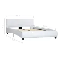Cadre de lit Blanc Similicuir 140 x 200 cm