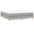 cadre de lit avec matelas Gris clair 160x200cm Tissu
