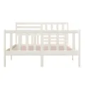 Cadre de lit Blanc Bois massif 140x200 cm