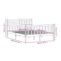 Cadre de lit Blanc Bois massif 140x200 cm