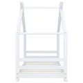 Cadre de lit d'enfant Blanc Bois de pin massif 80x160 cm