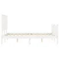 Cadre de lit avec tête de lit blanc 140x190 cm bois massif