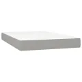 cadre de lit matelas LED Gris clair 120x200 cm Tissu