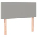cadre de lit matelas LED Gris clair 120x200 cm Tissu