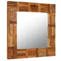 Miroir mural Bois de récupération massif 60 x 60 cm