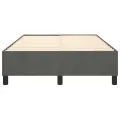 cadre de lit Gris foncé 120x200 cm Velours