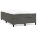 cadre de lit et matelas Gris foncé 120x200cm Velours