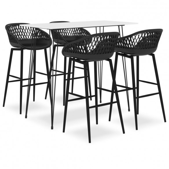 Ensemble de bar 5 pcs Blanc et noir