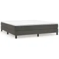 cadre de lit Gris foncé 160x200 cm Velours