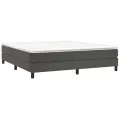 cadre de lit Gris foncé 160x200 cm Velours