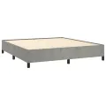 Cadre de lit Gris clair 160x200 cm Velours